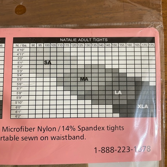 Natalie Caramel S Adult Footless Tights - Picture 4 of 4